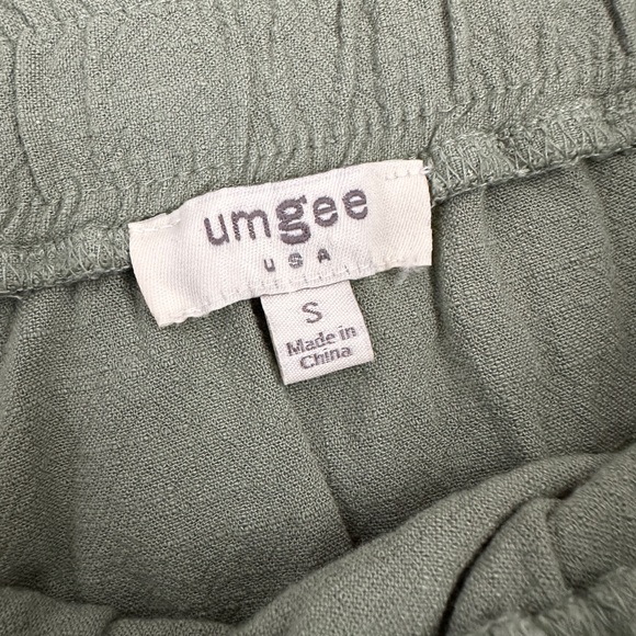 Umgee Linen/Cotton Blend Fringed Skirt with Tie Waist Size S - Picture 2 of 4